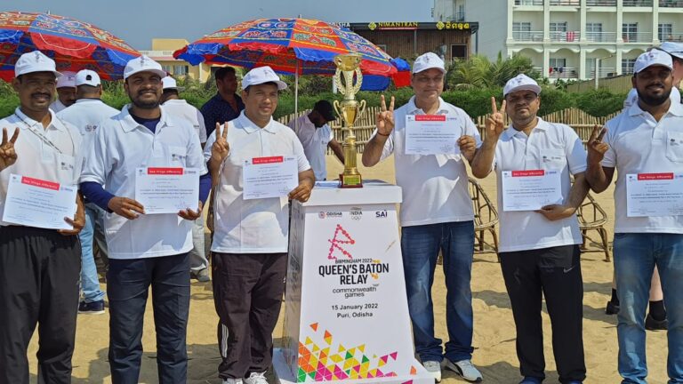 ପୁରୀ:ରାଜ୍ୟଗୋଷ୍ଠୀ ଦିବସରେ ଭଲିବଲ ମ୍ୟାଚ,ଯୋଗଦେଲେ ବ୍ରିଟିଶ ହାଇ କମିଶନ